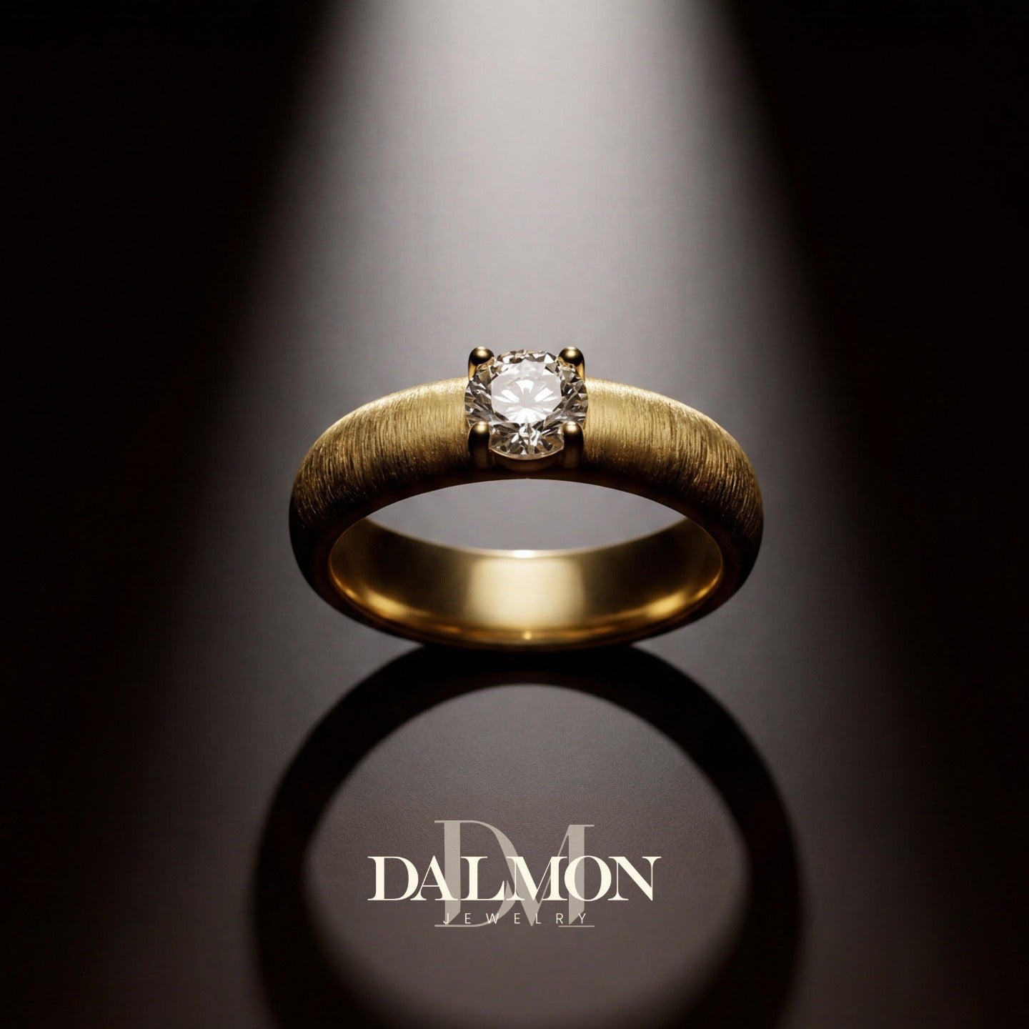 Gold solitaire ring