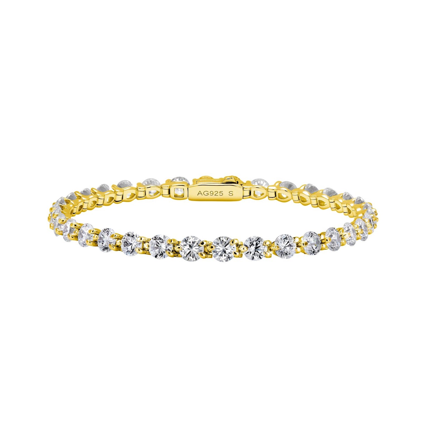 Gold tennis bracelet