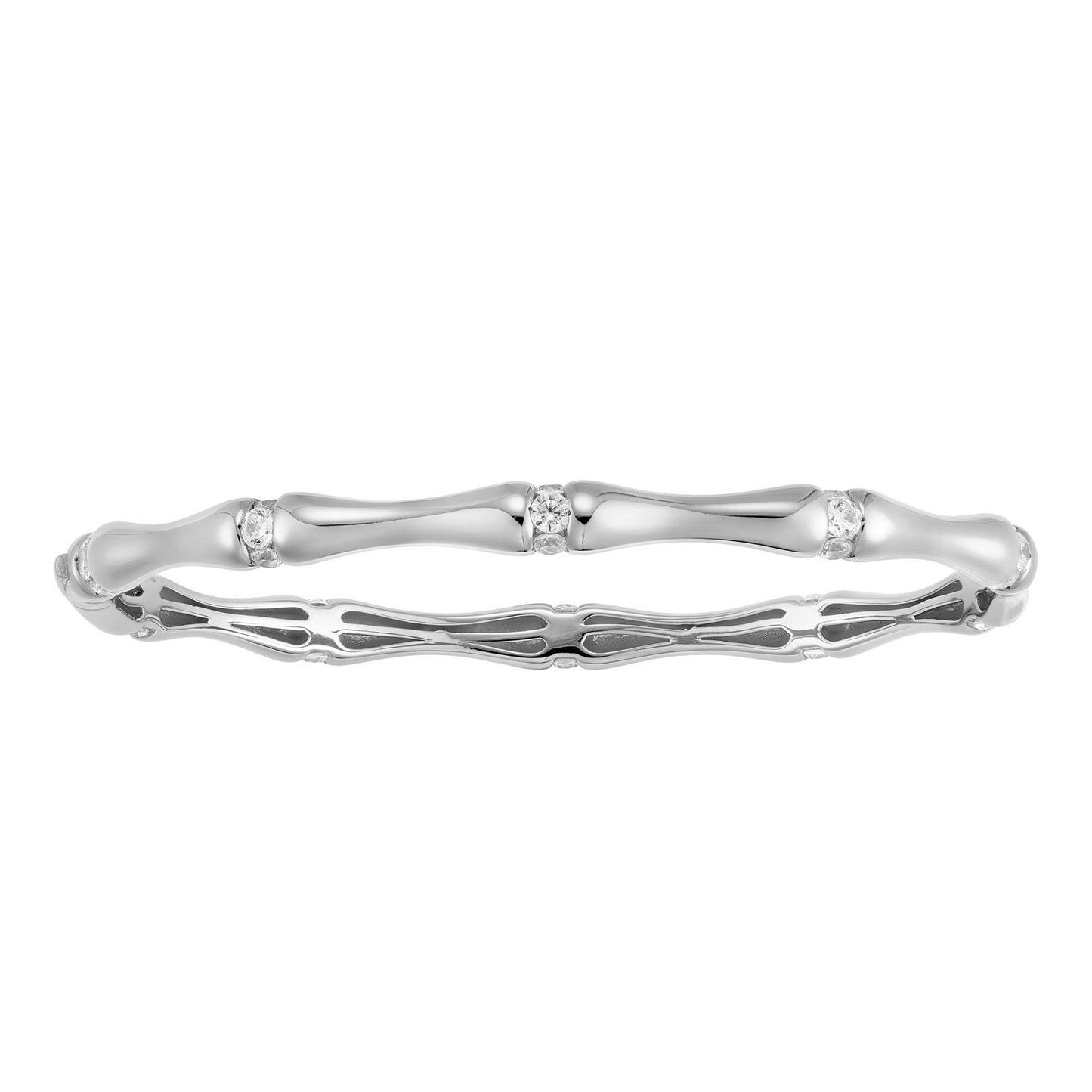 Bamboo silver bracelet