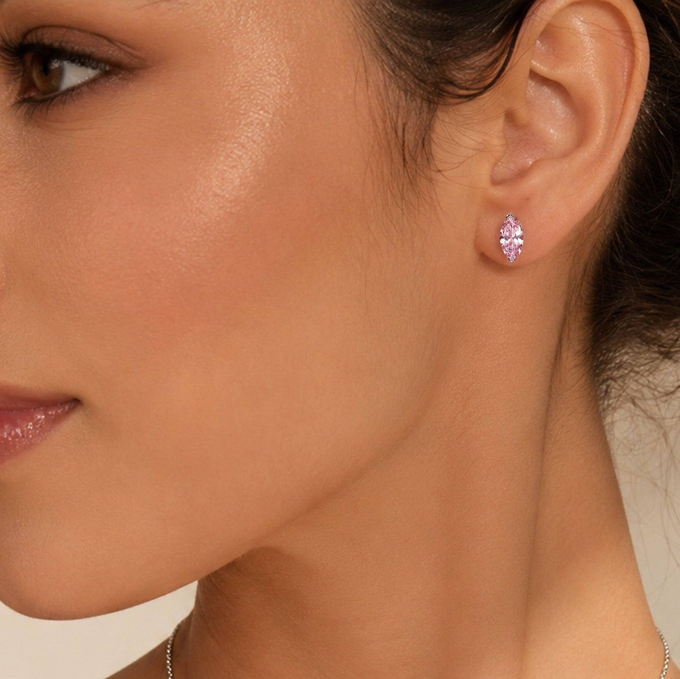Pink Marquis earrings
