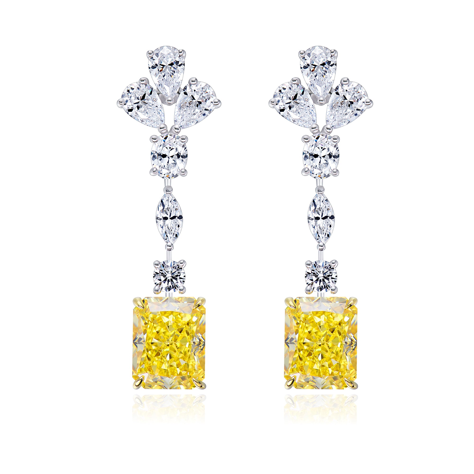 YELLOW RADIANT EARRING