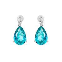 AQUA MARINE PEAR EARRINGS