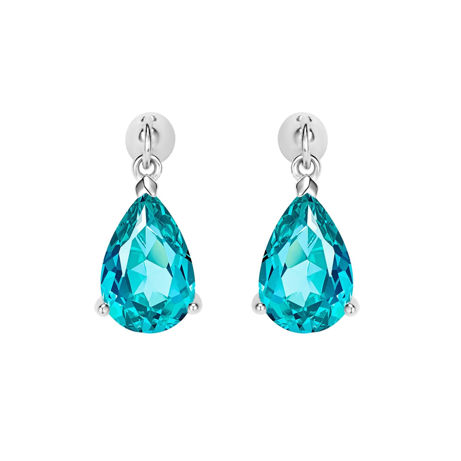 AQUA MARINE PEAR EARRINGS