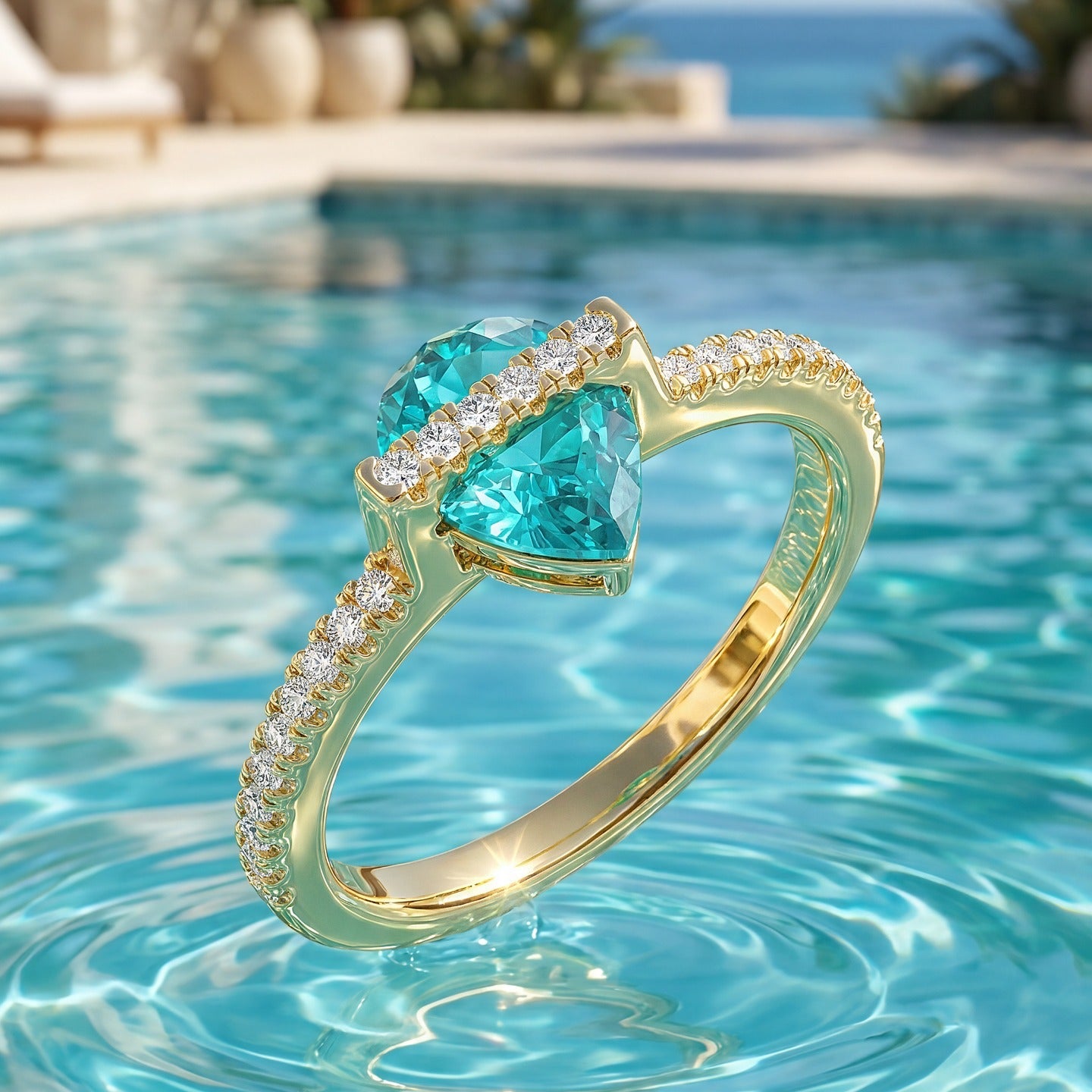 Aquatic gold ring