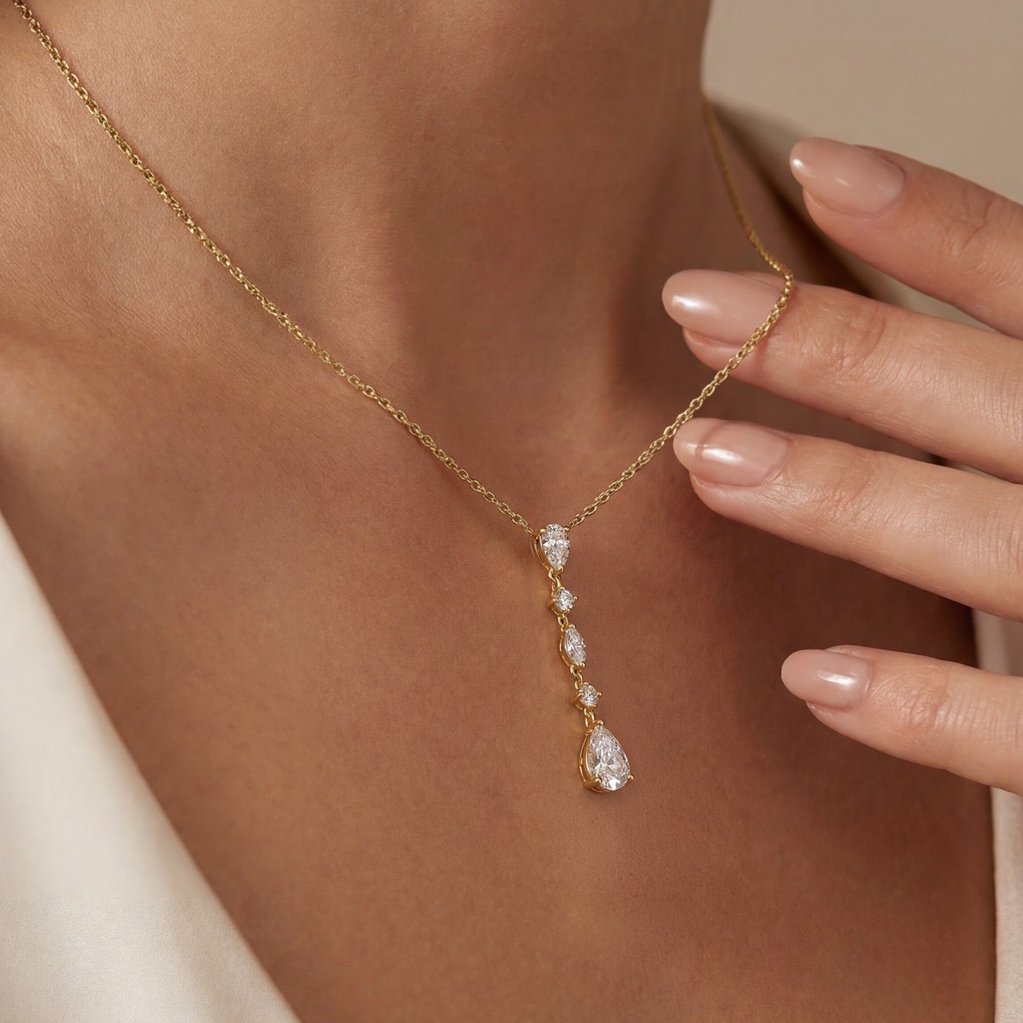 Gold pears Necklace