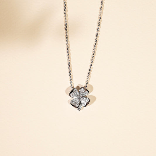 Diamond M.M.M necklace silver