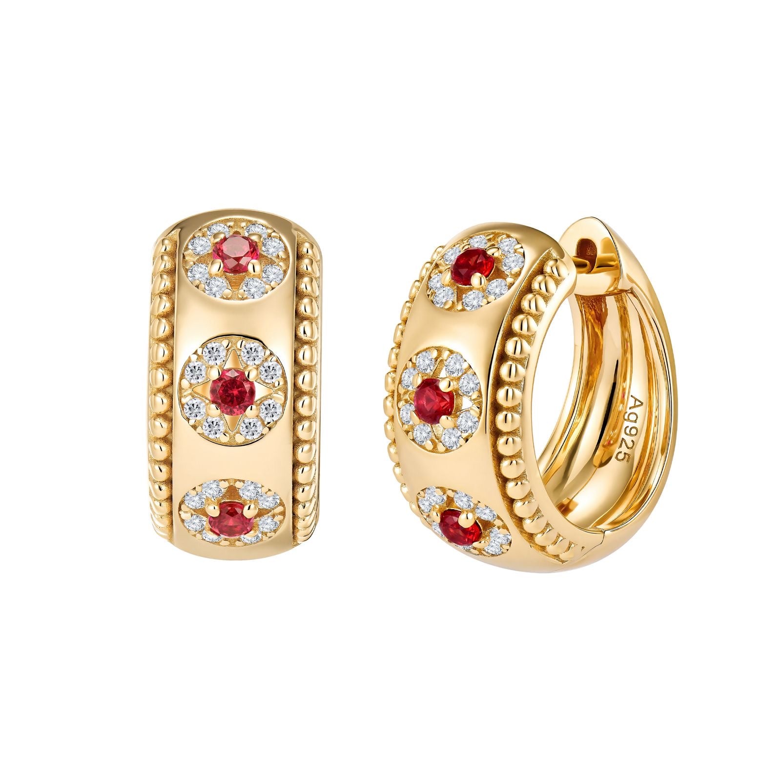 rosa ruby earrings