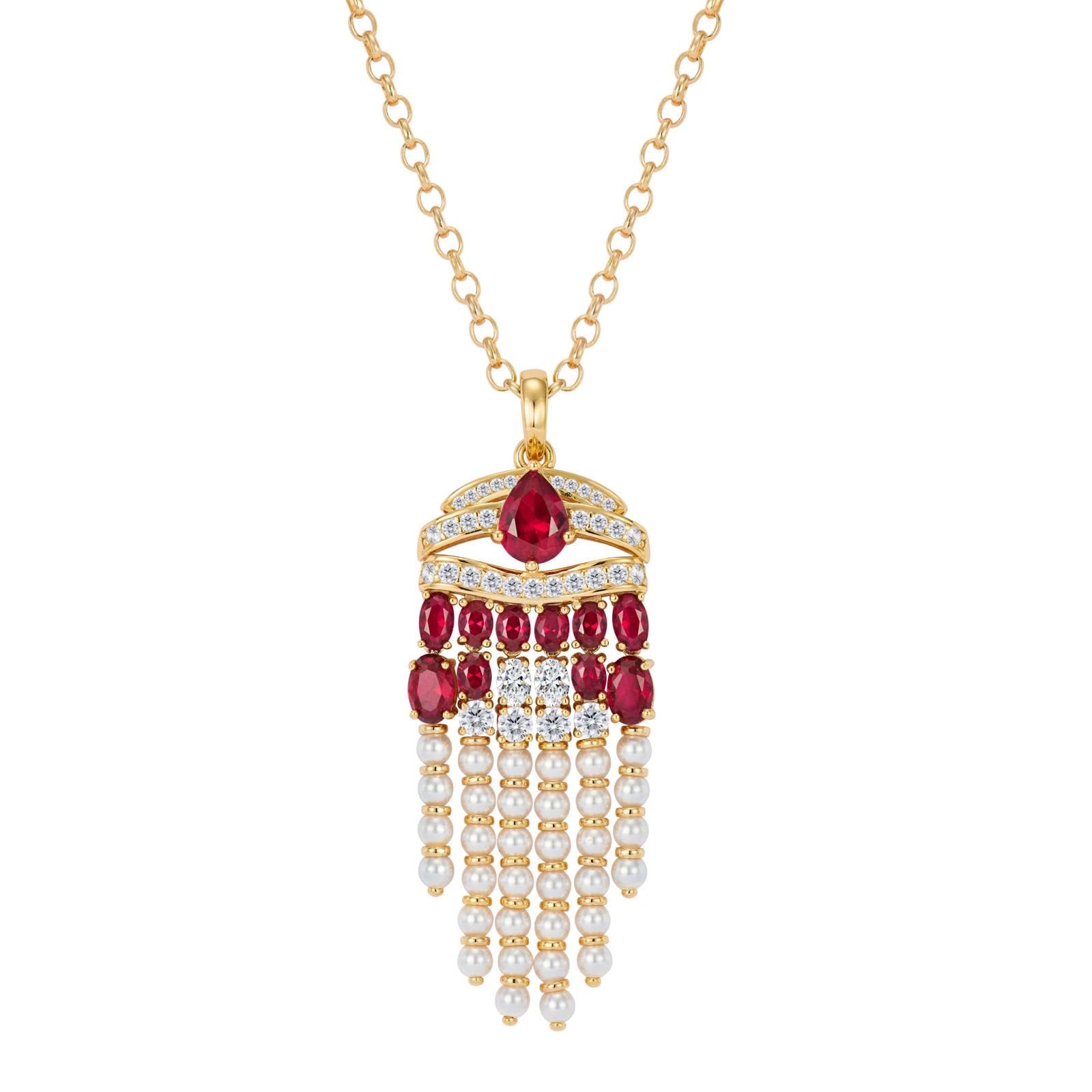 RUBY PEARLS NECKLACE