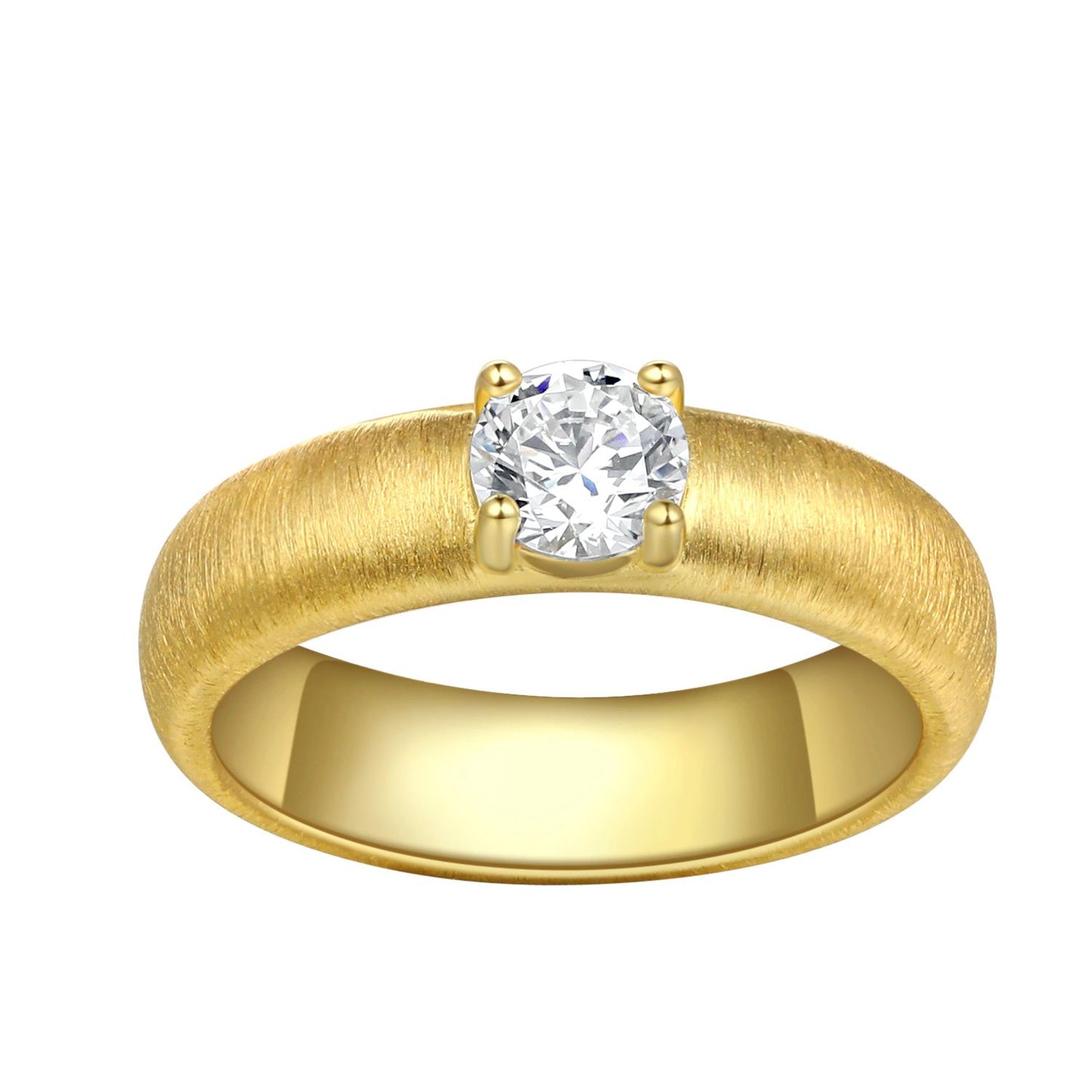 Gold solitaire ring