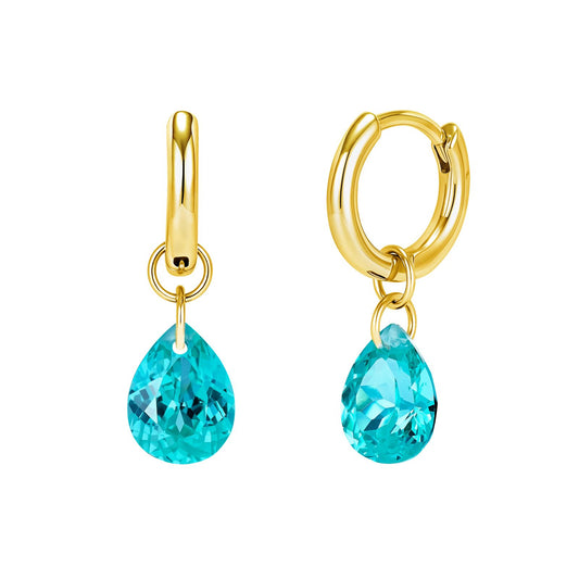 Aqua blue earrings