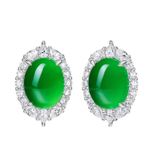 Aqeeq Egg Shape Earrings