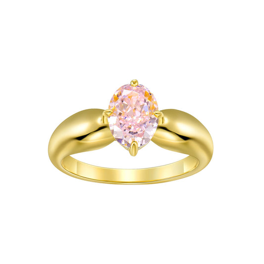Pink oval ring