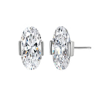 OVAL SILVER EARRINGS