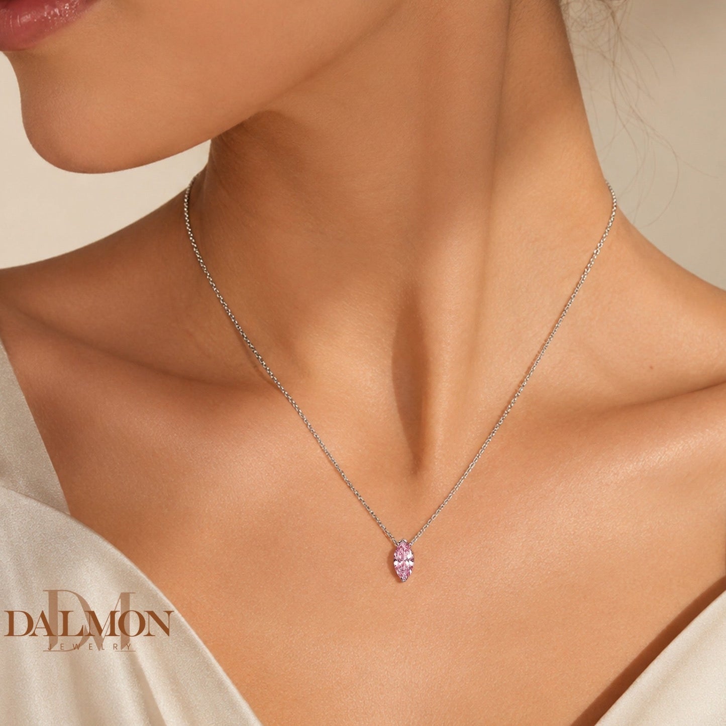 Pink Marquis Necklace