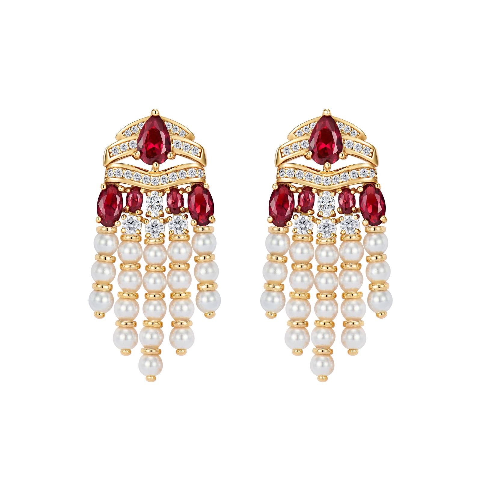 RUBY PEARLS EARRINGS