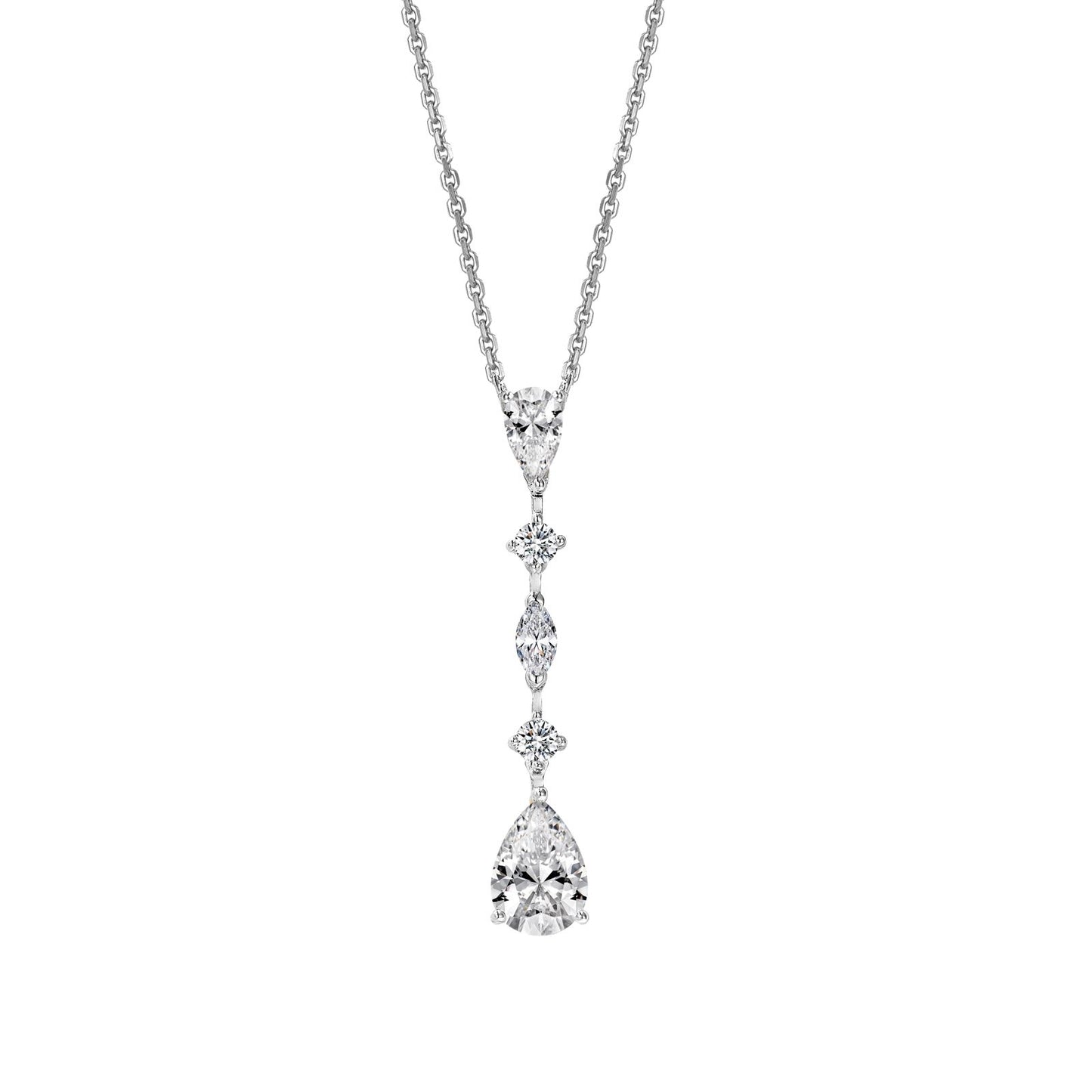 Silver pears Necklace
