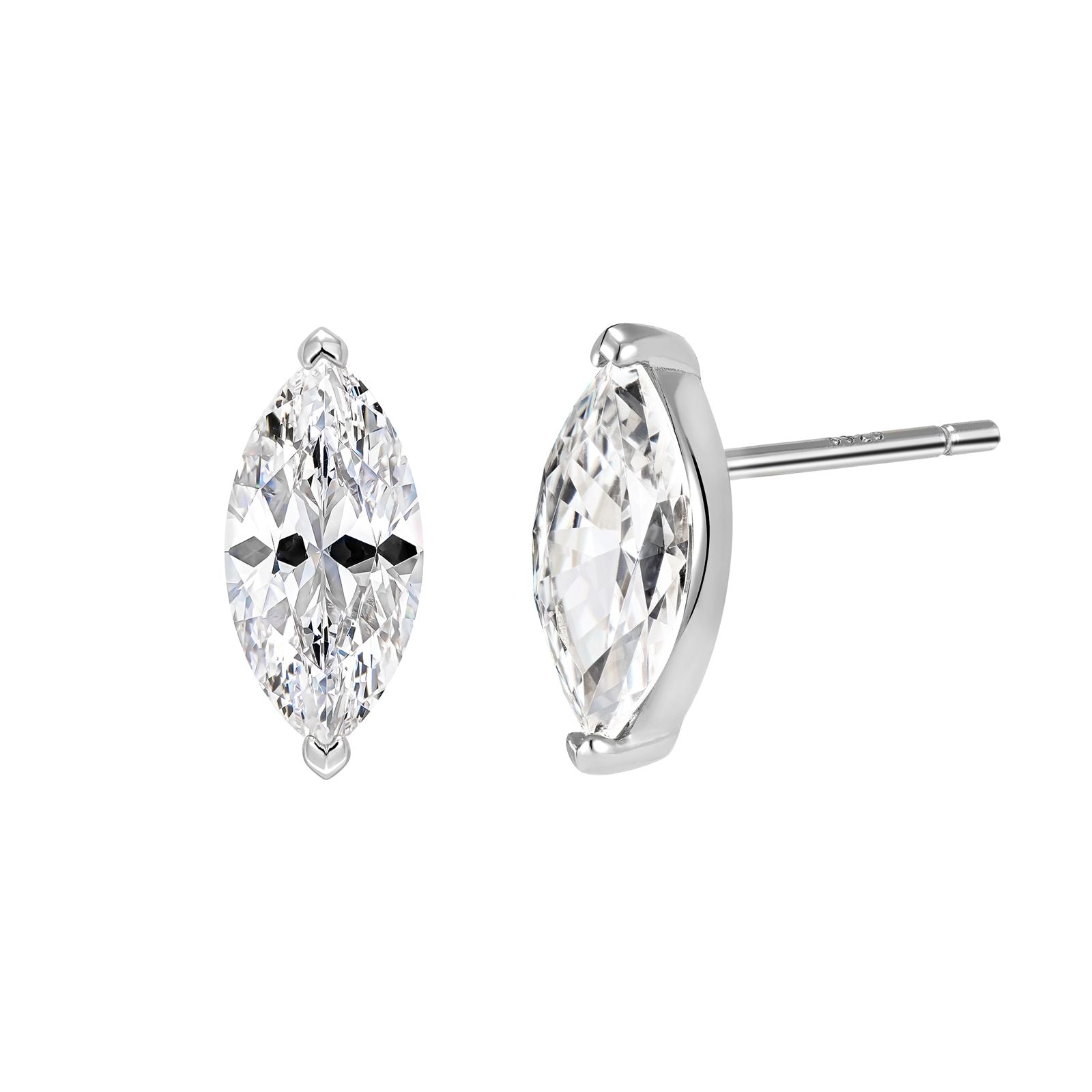 MARQUIS SILVER EARRINGS