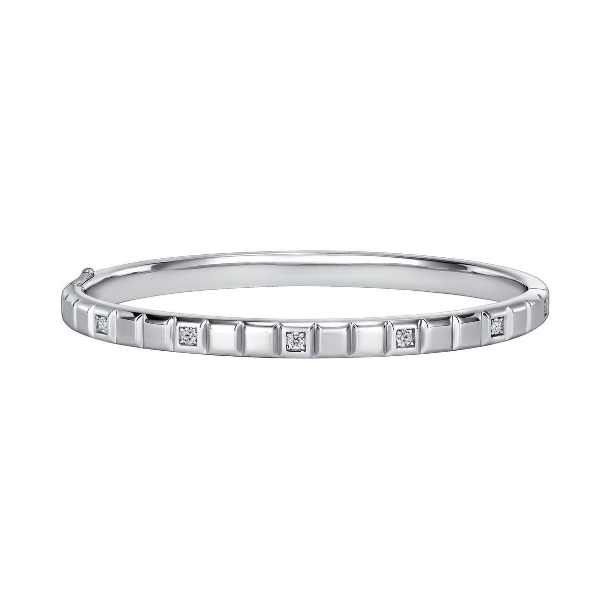CUBE SILVER BANGLE
